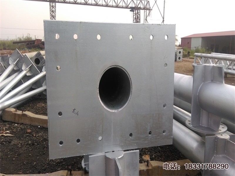 懸臂標(biāo)志桿加勁法蘭盤